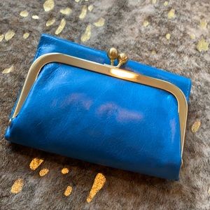 Hobo leather blue coin purse & wallet